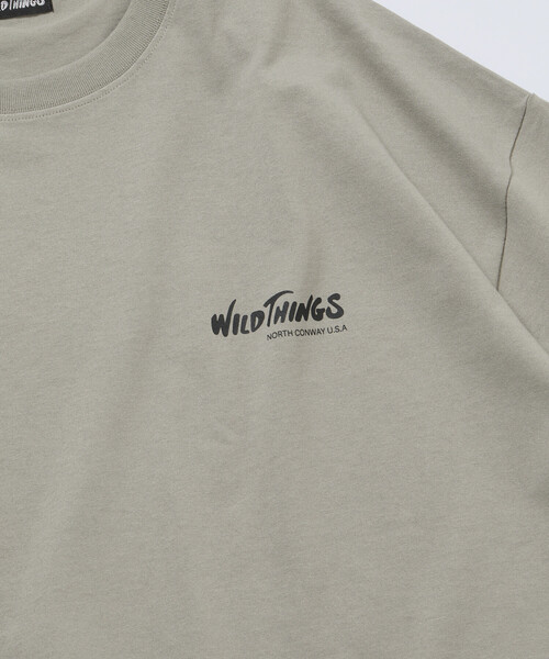 FREAK'S STORE(フリークスストア)の「限定展開 WILD THINGS×FREAK'S STORE/ワイルドシングス 別注 ビッグシルエット ロゴバックプリント クルーネック Tシャツ(Tシャツ/カットソー・メンズ・杢グレー/ホワイト/ブラック/ピンク/グレイッシュベージュ・SMALL/MEDIUM/LARGE)」の10枚目の写真