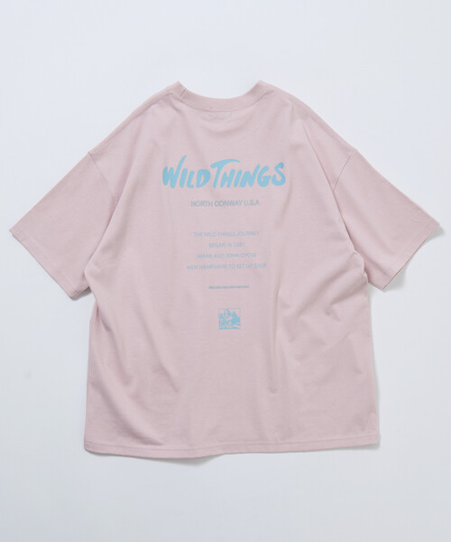 FREAK'S STORE(フリークスストア)の「限定展開 WILD THINGS×FREAK'S STORE/ワイルドシングス 別注 ビッグシルエット ロゴバックプリント クルーネック Tシャツ(Tシャツ/カットソー・メンズ・杢グレー/ホワイト/ブラック/ピンク/グレイッシュベージュ・SMALL/MEDIUM/LARGE)」の12枚目の写真
