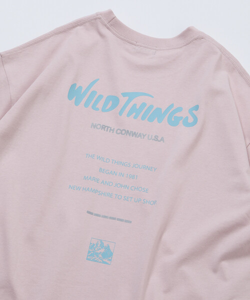 FREAK'S STORE(フリークスストア)の「限定展開 WILD THINGS×FREAK'S STORE/ワイルドシングス 別注 ビッグシルエット ロゴバックプリント クルーネック Tシャツ(Tシャツ/カットソー・メンズ・杢グレー/ホワイト/ブラック/ピンク/グレイッシュベージュ・SMALL/MEDIUM/LARGE)」の13枚目の写真