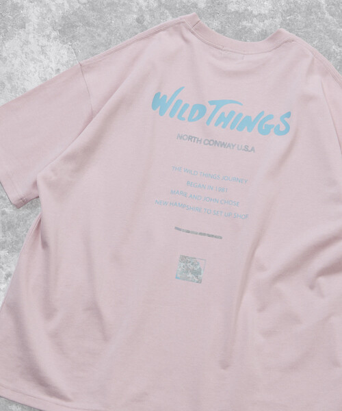 FREAK'S STORE(フリークスストア)の「限定展開 WILD THINGS×FREAK'S STORE/ワイルドシングス 別注 ビッグシルエット ロゴバックプリント クルーネック Tシャツ(Tシャツ/カットソー・メンズ・杢グレー/ホワイト/ブラック/ピンク/グレイッシュベージュ・SMALL/MEDIUM/LARGE)」の21枚目の写真