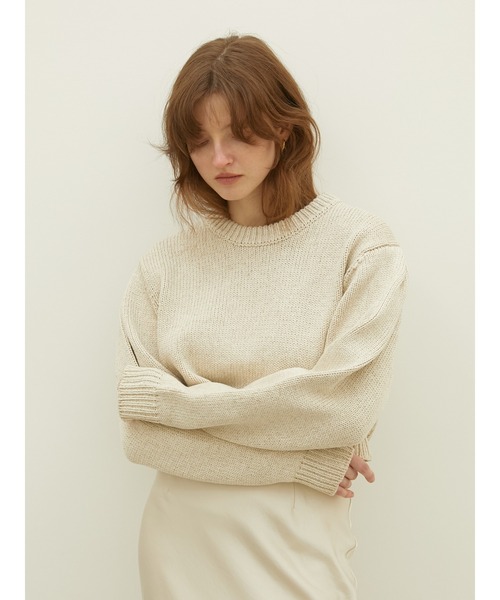 LA PEAU DE GEM（ラポドゥジェム）の「【LA PEAU DE GEM】M.O.M knit/メモリーオブマザーニット（ニット/セーター・レディース・アイボリー/ブラック・FREE）」の11枚目の写真