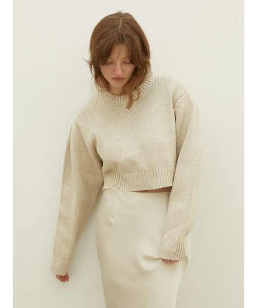 LA PEAU DE GEM（ラポドゥジェム）の「【LA PEAU DE GEM】M.O.M knit/メモリーオブマザーニット（ニット/セーター・レディース・アイボリー/ブラック・FREE）」の10枚目の写真