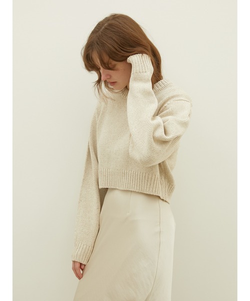 LA PEAU DE GEM（ラポドゥジェム）の「【LA PEAU DE GEM】M.O.M knit/メモリーオブマザーニット（ニット/セーター・レディース・アイボリー/ブラック・FREE）」の9枚目の写真