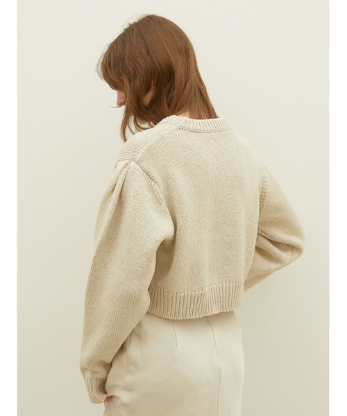 LA PEAU DE GEM（ラポドゥジェム）の「【LA PEAU DE GEM】M.O.M knit/メモリーオブマザーニット（ニット/セーター・レディース・アイボリー/ブラック・FREE）」の7枚目の写真