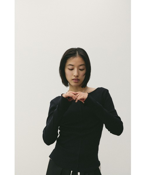 STYLEMIXER（スタイルミキサー）の「2WAYオープンカットトップ（Tシャツ/カットソー・レディース・ミント/ホワイト/ブラック・FREE）」の15枚目の写真