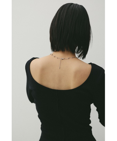 STYLEMIXER（スタイルミキサー）の「2WAYオープンカットトップ（Tシャツ/カットソー・レディース・ミント/ホワイト/ブラック・FREE）」の17枚目の写真