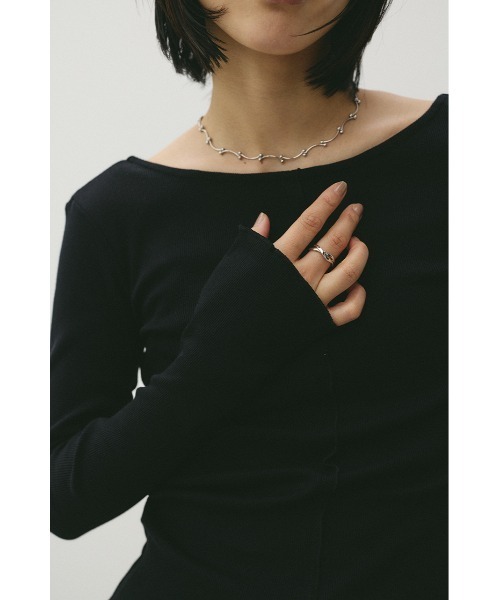 STYLEMIXER（スタイルミキサー）の「2WAYオープンカットトップ（Tシャツ/カットソー・レディース・ミント/ホワイト/ブラック・FREE）」の22枚目の写真