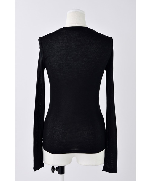 ENFOLD(エンフォルド)の「LONG-SLEEVE T-SHIRT(Tシャツ/カットソー・レディース・ブラック・38)」の3枚目の写真