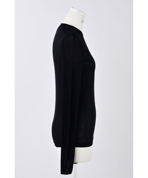 ENFOLD(エンフォルド)の「LONG-SLEEVE T-SHIRT(Tシャツ/カットソー・レディース・ブラック・38)」の4枚目の写真