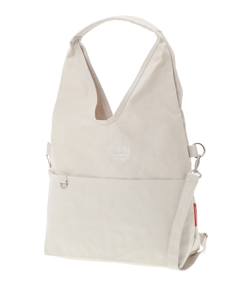Manhattan Portage（マンハッタンポーテージ）の「BROOKHAVEN TOTE BAG CANVAS LIGHT 26（トートバッグ・レディース・グレー/グリーン・MEDIUM）」の2枚目の写真