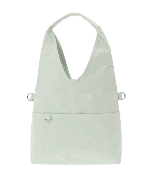 Manhattan Portage（マンハッタンポーテージ）の「BROOKHAVEN TOTE BAG CANVAS LIGHT 26（トートバッグ・レディース・グレー/グリーン・MEDIUM）」の4枚目の写真