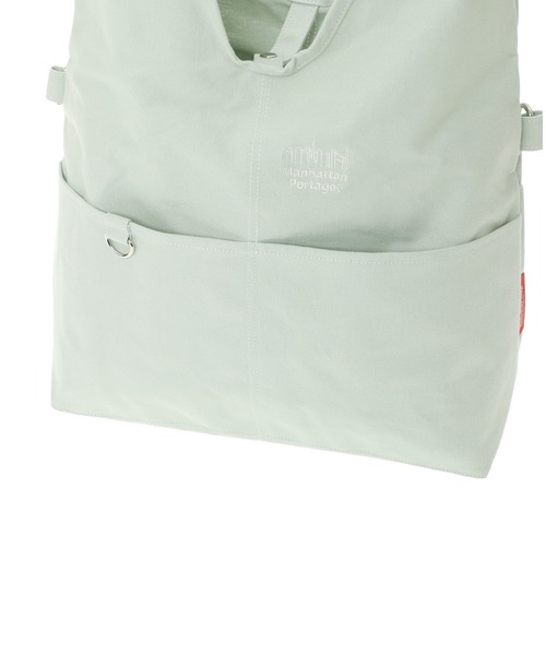 Manhattan Portage（マンハッタンポーテージ）の「BROOKHAVEN TOTE BAG CANVAS LIGHT 26（トートバッグ・レディース・グレー/グリーン・MEDIUM）」の9枚目の写真