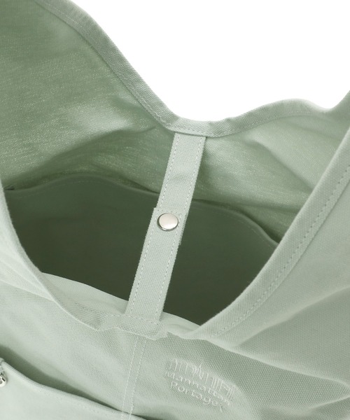Manhattan Portage（マンハッタンポーテージ）の「BROOKHAVEN TOTE BAG CANVAS LIGHT 26（トートバッグ・レディース・グレー/グリーン・MEDIUM）」の11枚目の写真