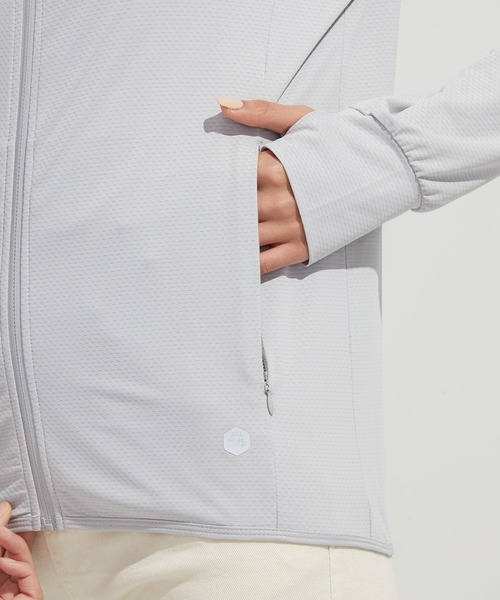 SAISON DE PAPILLON（セゾンドパピヨン）の「【2026SS新作】UPF50+ 冷感素材 UVカットパーカー長袖ラッシュガード 日焼け止めパーカー フーデットきれいめカジュアル（パーカー・レディース・ベージュ/ピンク/ホワイト/ブルー/グレー・XXL/XL/L/M）」の17枚目の写真