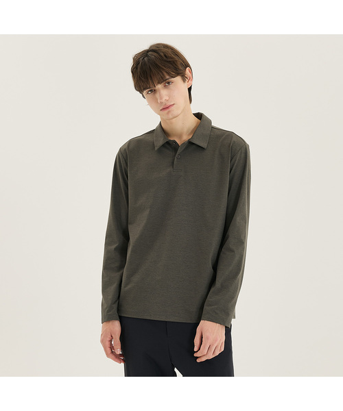 MINDBRIDGE(マインドブリッジ)の「ドゥグッド_ソロナカラーTシャツ - 2カラー(ポロシャツ・メンズ・カーキ/ダークグレー・100/110/95/105)」の2枚目の写真