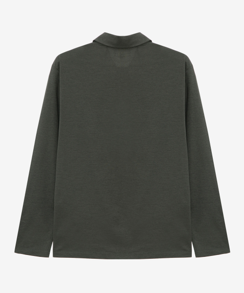 MINDBRIDGE(マインドブリッジ)の「ドゥグッド_ソロナカラーTシャツ - 2カラー(ポロシャツ・メンズ・カーキ/ダークグレー・100/110/95/105)」の4枚目の写真