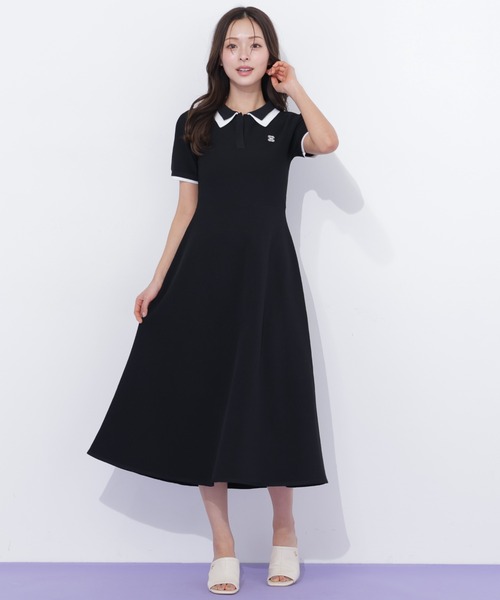 JILL by JILL STUART(ジルバイジルスチュアート)の「ダブル襟半袖ポロシャツワンピース(ワンピース・レディース・グレー/ネイビー/ブラック・FREE)」の11枚目の写真