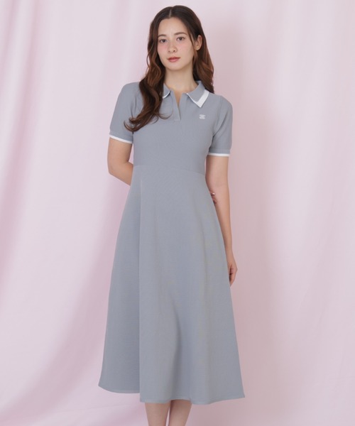JILL by JILL STUART(ジルバイジルスチュアート)の「ダブル襟半袖ポロシャツワンピース(ワンピース・レディース・グレー/ネイビー/ブラック・FREE)」の22枚目の写真