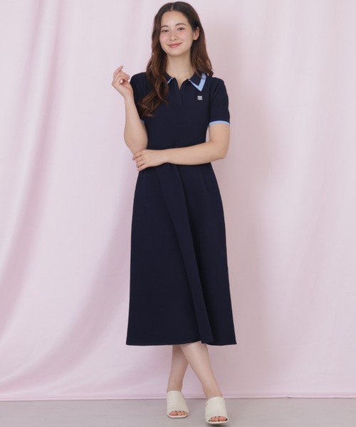 JILL by JILL STUART(ジルバイジルスチュアート)の「ダブル襟半袖ポロシャツワンピース(ワンピース・レディース・グレー/ネイビー/ブラック・FREE)」の20枚目の写真