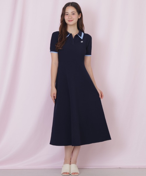 JILL by JILL STUART(ジルバイジルスチュアート)の「ダブル襟半袖ポロシャツワンピース(ワンピース・レディース・グレー/ネイビー/ブラック・FREE)」の21枚目の写真