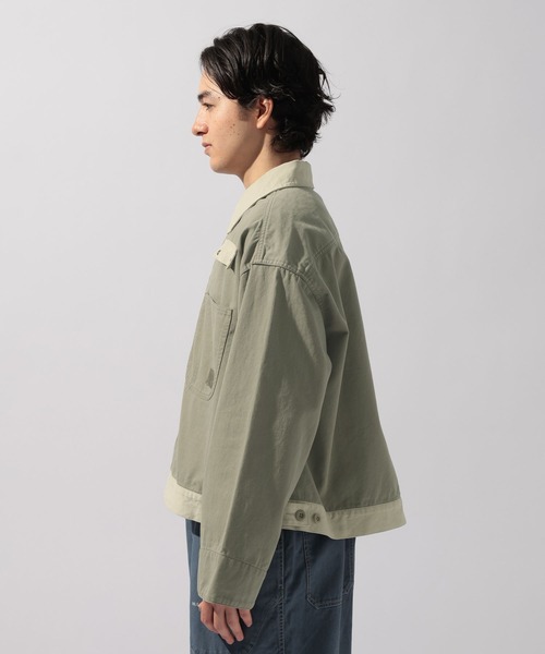 niko and...（ニコアンド）の「【NATOKii(ネイトゥーキー)】ワークシャツジャケット（ブルゾン・メンズ・オフホワイト/オリーブ・MEDIUM/LARGE）」の9枚目の写真