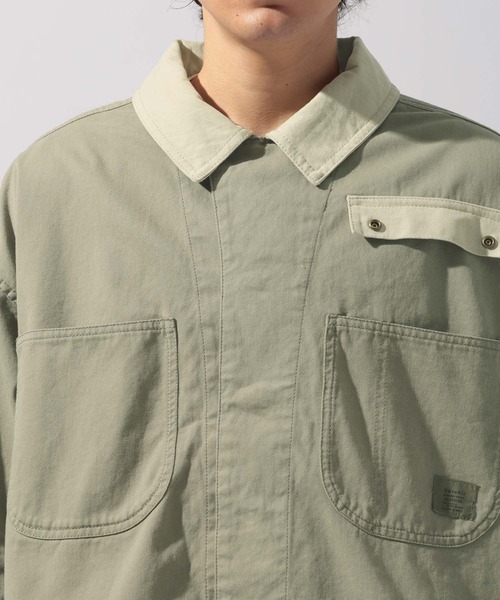 niko and...（ニコアンド）の「【NATOKii(ネイトゥーキー)】ワークシャツジャケット（ブルゾン・メンズ・オフホワイト/オリーブ・MEDIUM/LARGE）」の11枚目の写真