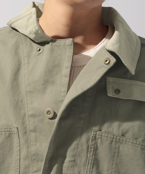 niko and...（ニコアンド）の「【NATOKii(ネイトゥーキー)】ワークシャツジャケット（ブルゾン・メンズ・オフホワイト/オリーブ・MEDIUM/LARGE）」の16枚目の写真