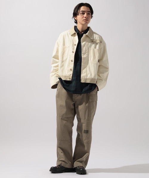 niko and...（ニコアンド）の「【NATOKii(ネイトゥーキー)】ワークシャツジャケット（ブルゾン・メンズ・オフホワイト/オリーブ・MEDIUM/LARGE）」の20枚目の写真