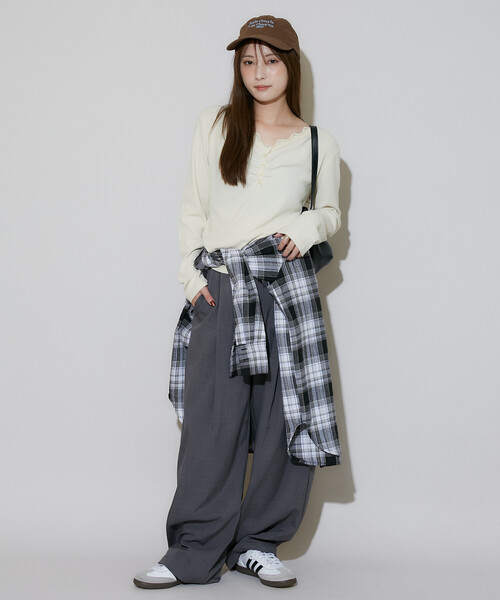 PUBLUX(パブリュクス)の「PUBLUX/パブリュクス LOVE POP STUDIO イージー スラックス パンツ 限定展開(スラックス・メンズ・ブラック/ネイビー/グレー/ライトグレー・LARGE/MEDIUM/SMALL)」の18枚目の写真