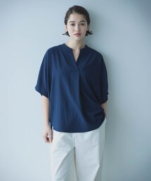 COMME CA ISM（コムサイズム）の「ポリエステルデシン スキッパーTブラウス（シャツ/ブラウス）」