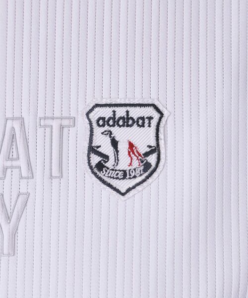adabat(アダバット)の「【ADABAT NAVY】吸水速乾/接触冷感 フレンチスリーブモックT(Tシャツ/カットソー・レディース・ライトブルー/ホワイト/ネイビー・40/38/42)」の8枚目の写真