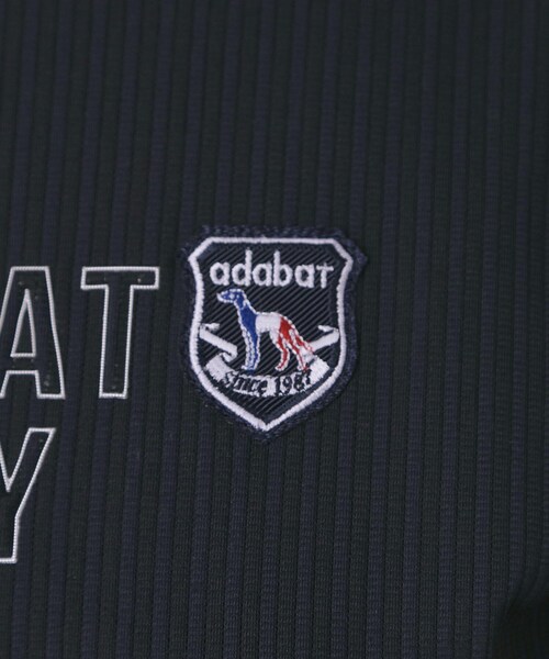 adabat(アダバット)の「【ADABAT NAVY】吸水速乾/接触冷感 フレンチスリーブモックT(Tシャツ/カットソー・レディース・ライトブルー/ホワイト/ネイビー・40/38/42)」の16枚目の写真
