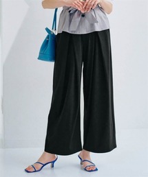 接触冷感クロスタックワイドパンツ