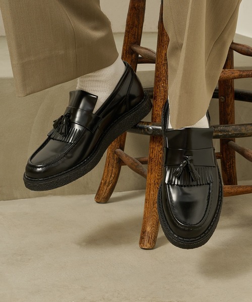 FRED PERRY(フレッドペリー)の「【FRED PERRY】George Cox Tassel Loafer Leather/ジョージコックス タッセルローファー SB8355(ローファー・メンズ・ブラック・28cm/27cm/26cm/25cm/24cm/23cm)」の9枚目の写真