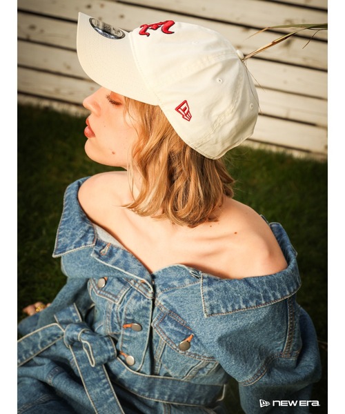 NEW ERA(ニューエラ)の「【NEW ERA×EVRIS】E MOTIF 9TWENTY(キャップ・レディース・アイボリー/ネイビー・FREE)」の10枚目の写真