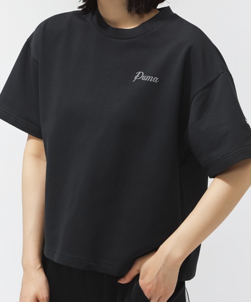 PUMA(プーマ)の「プーマ PUMA ESS ELEVATED MX ベビーテリー Tシャツ TR(Tシャツ/カットソー・レディース・クリーム/チョコ/ブラック・XL/L/M/S)」の2枚目の写真
