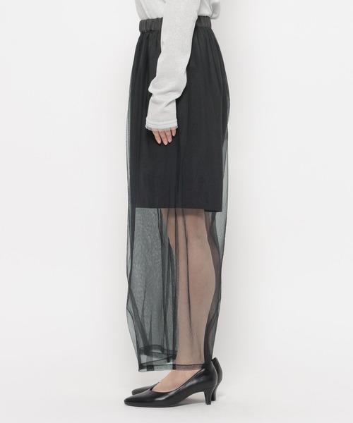 LEPSIM(レプシィム)の「《オフィスライン》チュールレイヤーショートパンツ 645390(その他パンツ・レディース・ベージュ/チャコールグレー・FREE)」の20枚目の写真