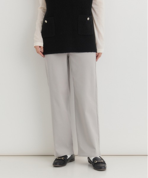 Right-on（ライトオン）の「【HONEYSUCKLE ROSE】ｎｏｂｅｅストレートパンツ (ベーシック / きれいめ / オフィスカジュアル)（その他パンツ・レディース・ブラック/カーキブラウン/ベージュ・M/L/XL/S）」の3枚目の写真