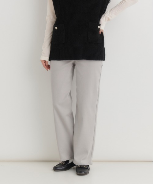 Right-on（ライトオン）の「【HONEYSUCKLE ROSE】ｎｏｂｅｅストレートパンツ (ベーシック / きれいめ / オフィスカジュアル)（その他パンツ・レディース・ブラック/カーキブラウン/ベージュ・M/L/XL/S）」の4枚目の写真