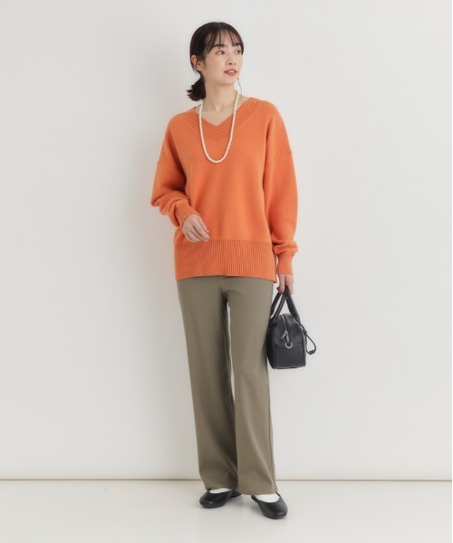 Right-on（ライトオン）の「【HONEYSUCKLE ROSE】ｎｏｂｅｅストレートパンツ (ベーシック / きれいめ / オフィスカジュアル)（その他パンツ・レディース・ブラック/カーキブラウン/ベージュ・M/L/XL/S）」の9枚目の写真