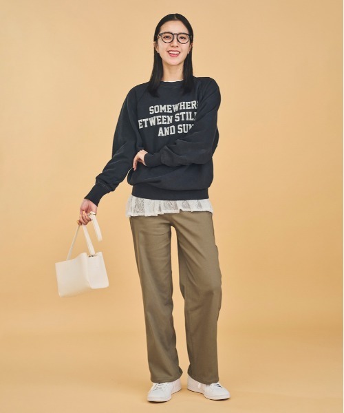 Right-on（ライトオン）の「【HONEYSUCKLE ROSE】ｎｏｂｅｅストレートパンツ (ベーシック / きれいめ / オフィスカジュアル)（その他パンツ・レディース・ブラック/カーキブラウン/ベージュ・M/L/XL/S）」の12枚目の写真