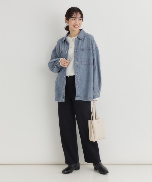 Right-on（ライトオン）の「【HONEYSUCKLE ROSE】ｎｏｂｅｅストレートパンツ (ベーシック / きれいめ / オフィスカジュアル)（その他パンツ・レディース・ブラック/カーキブラウン/ベージュ・M/L/XL/S）」の14枚目の写真