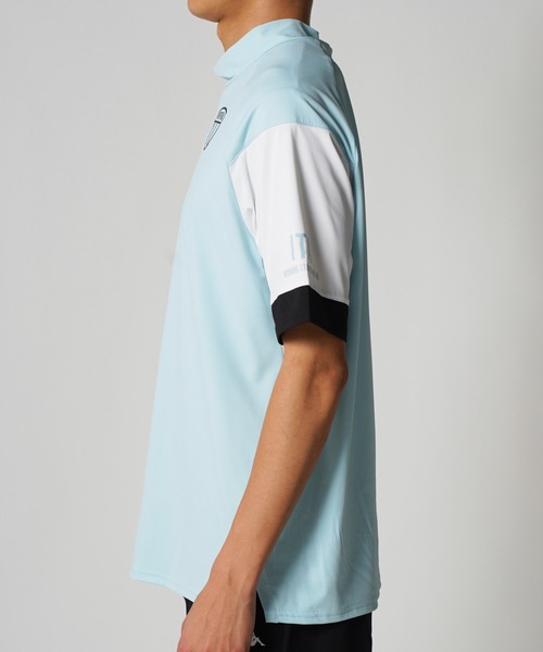 Kappa(カッパ)の「半袖モックネックシャツ(Tシャツ/カットソー・メンズ・ブルー/イエロー/モカ・X-LARGE/XX-LARGE/LARGE/MEDIUM)」の4枚目の写真