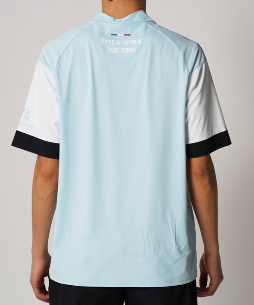 Kappa(カッパ)の「半袖モックネックシャツ(Tシャツ/カットソー・メンズ・ブルー/イエロー/モカ・X-LARGE/XX-LARGE/LARGE/MEDIUM)」の5枚目の写真