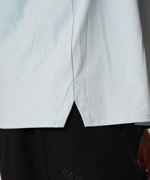 Kappa(カッパ)の「半袖モックネックシャツ(Tシャツ/カットソー・メンズ・ブルー/イエロー/モカ・X-LARGE/XX-LARGE/LARGE/MEDIUM)」の9枚目の写真