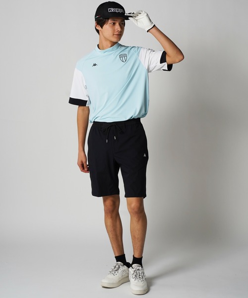 Kappa(カッパ)の「半袖モックネックシャツ(Tシャツ/カットソー・メンズ・ブルー/イエロー/モカ・X-LARGE/XX-LARGE/LARGE/MEDIUM)」の13枚目の写真