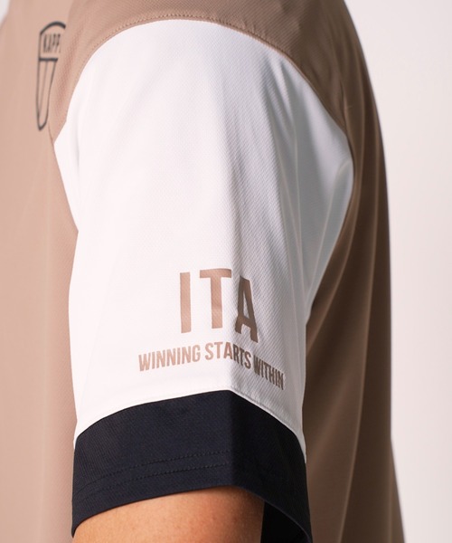 Kappa(カッパ)の「半袖モックネックシャツ(Tシャツ/カットソー・メンズ・ブルー/イエロー/モカ・X-LARGE/XX-LARGE/LARGE/MEDIUM)」の18枚目の写真