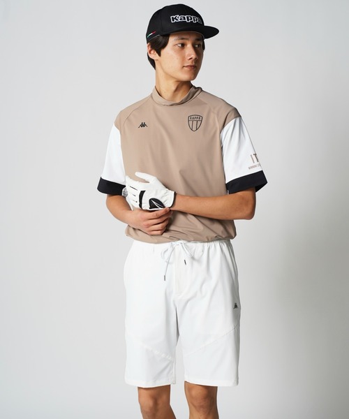 Kappa(カッパ)の「半袖モックネックシャツ(Tシャツ/カットソー・メンズ・ブルー/イエロー/モカ・X-LARGE/XX-LARGE/LARGE/MEDIUM)」の21枚目の写真