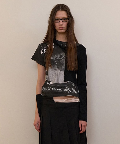 LCDC TM(エルシーディーシーティーエム)の「PRINTED T-SHIRT(Tシャツ/カットソー・レディース・Black・S/M)」の1枚目の写真