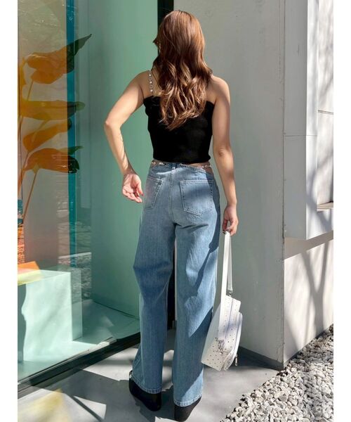 EVRIS(エヴリス)の「ビジューショルダーニットトップス(キャミソール・レディース・ブルー/ピンク/ブラック/ホワイト・FREE)」の13枚目の写真